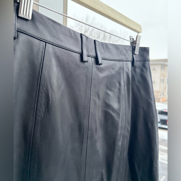 🆕Antonio Melani Genuine Leather Midi Pencil Skirt Black Size 10,12 LuxuryClassic - Picture 11 of 17
